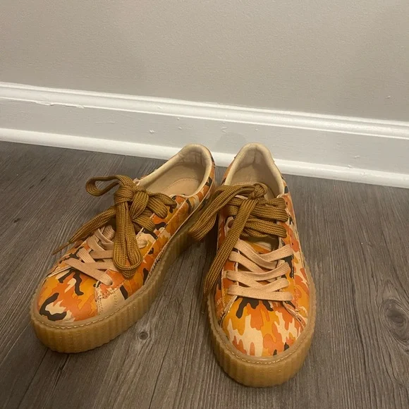 Puma x FENTY Orange Camo Creepers - Picture 5 of 6